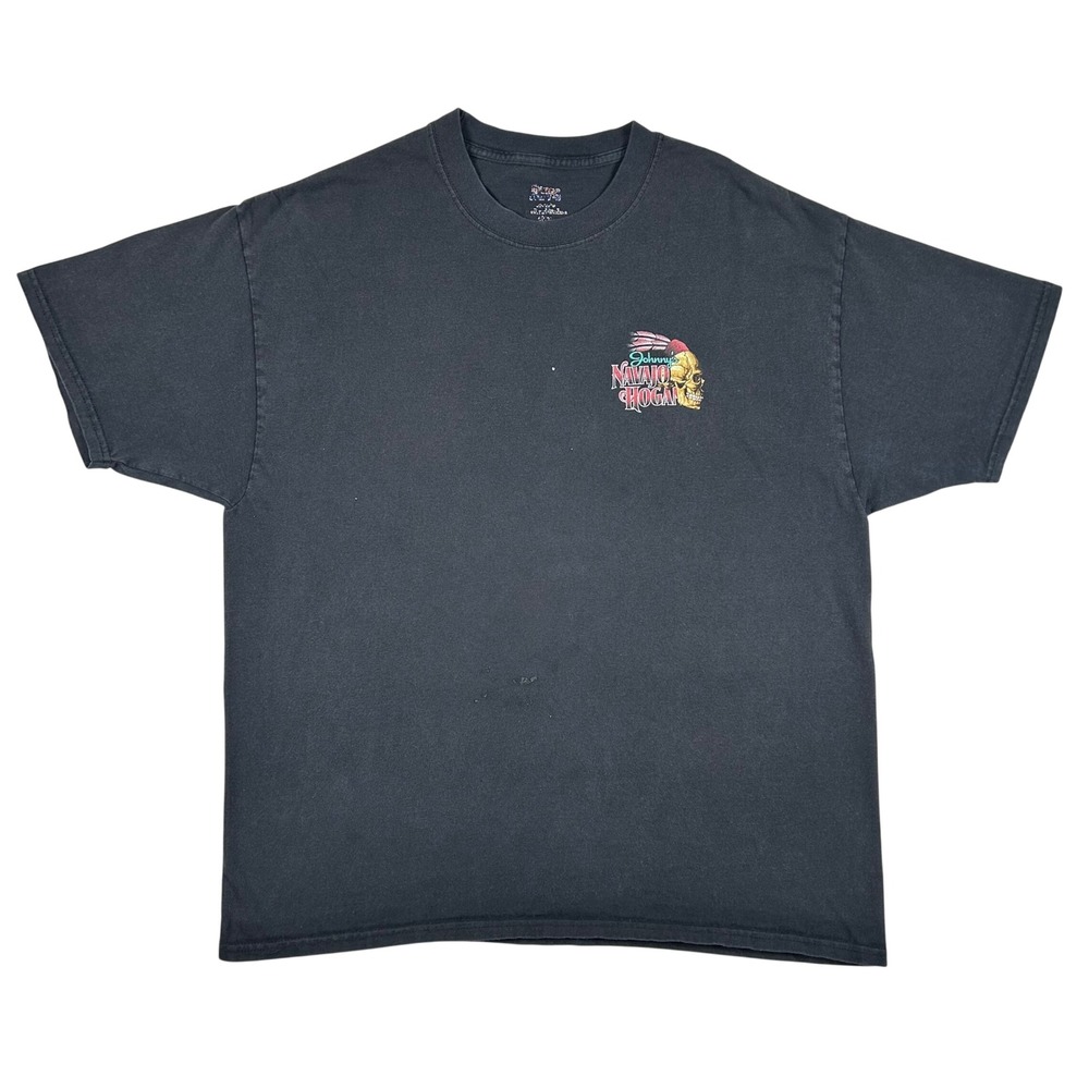 Johnny's Navajo‎ Hogan Skull Graphic T-Shirt Men's Black Size XL
